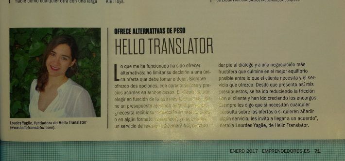 Hello Translator en Emprendedores